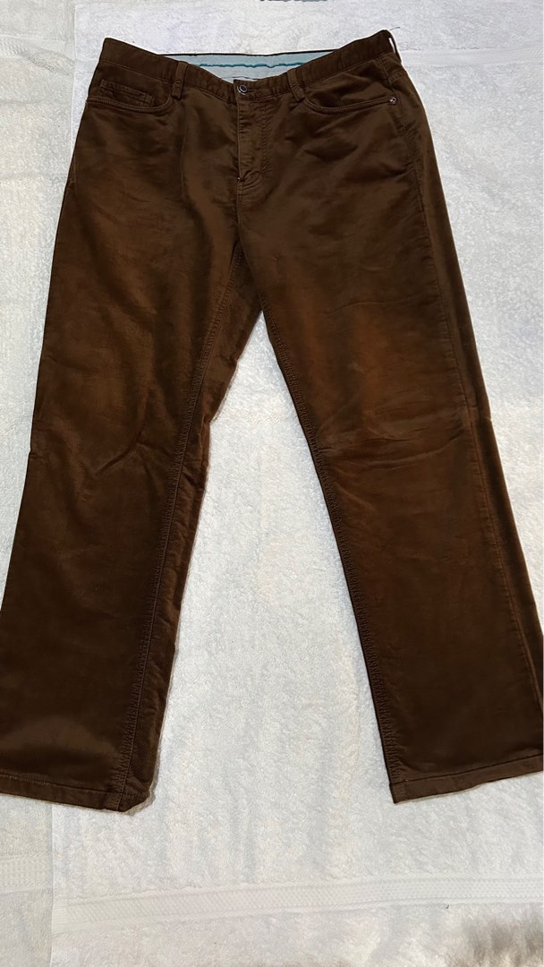 Luigi Corduroy Pants with Pockets, Chocolate main image 0
