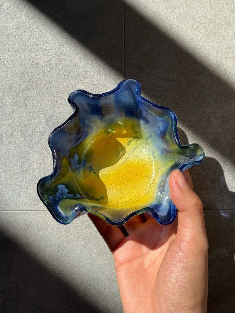 Vintage Handmade Glass Bowl