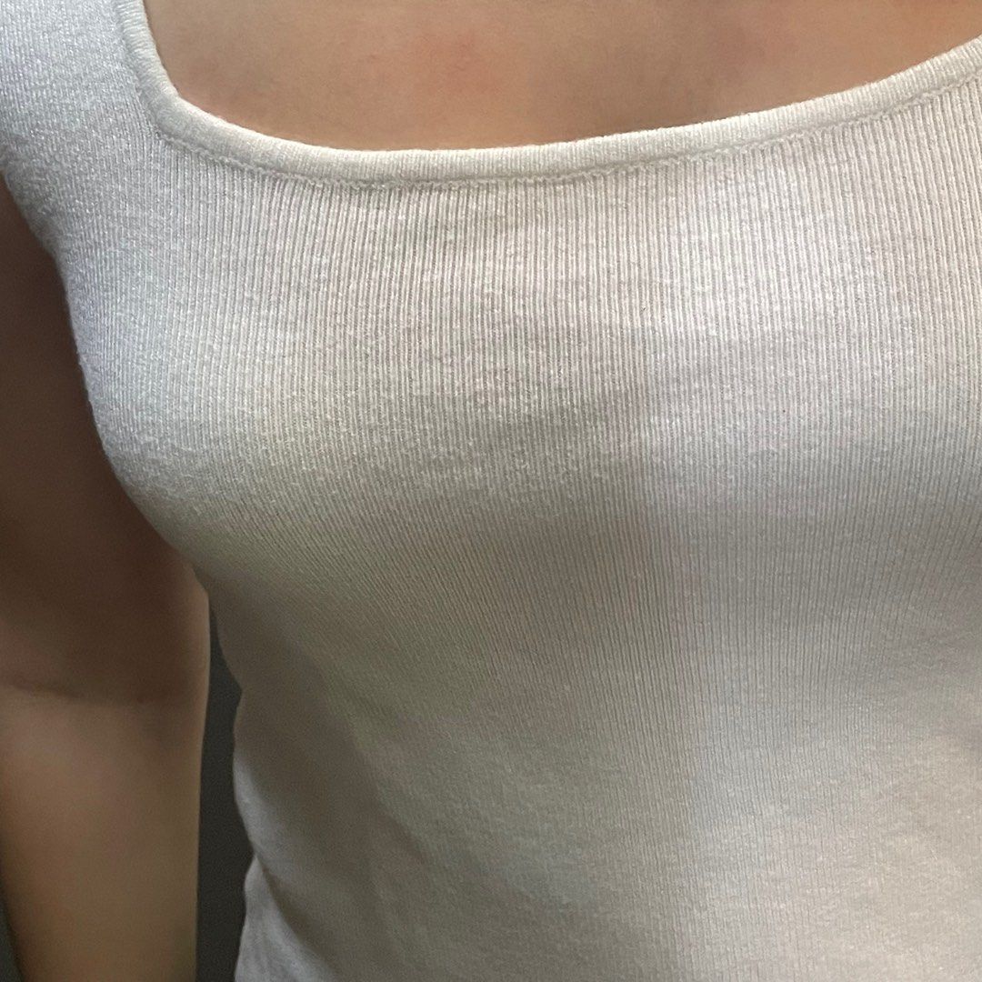 white thick strap tank top (Category: Sleeveless) located in Pasig City. Submitted by mverg (Listing ID 1377587750, Image 3). Description: .