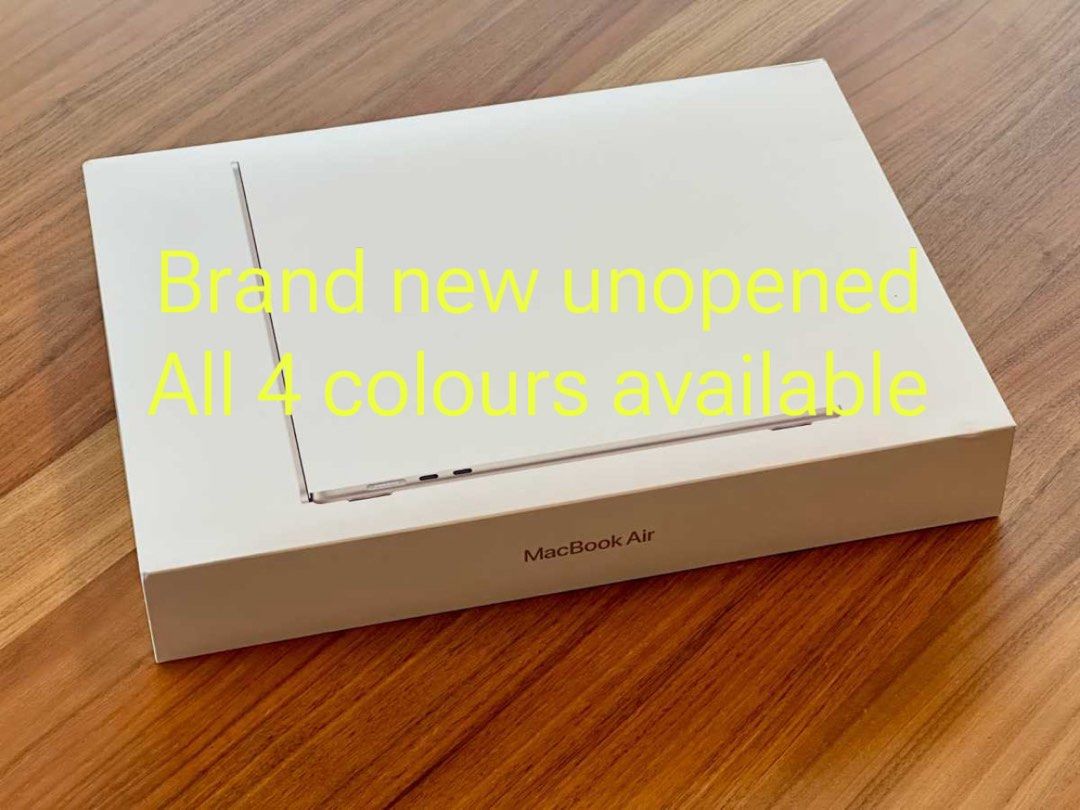 [Brand new Unopened] M3 MacBook Air (Category: Laptops & Notebooks) located in Singapore. Submitted by alipay.overseas.services (Listing ID 1372760526, Image 1). Description: Discounts of at least 30% from official Apple price. Will match any legitimate lower prices from other sellers if found. *8gb RAM* 13 inch: 939 15 inch: 1079 *16gb RAM* 13 inch: 1099 15 inch : 1249 Warranty is not included. All prices 256gb storage. We also have higher stora