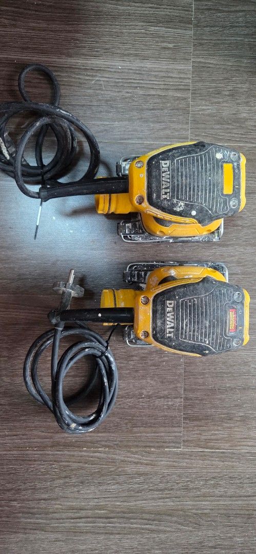 2 pcs Dewalt sheet sander original working (Category: Construction & Building Materials) located in Paranaque City. Submitted by wonderloo (Listing ID 1372672755, Image 2). Description: For Sale. NO trades. Working condition. 2 pcs Dewalt Sheet Sander Original Dewalt. As is where is. Test upon pick up Take all 4500 pesos. Dalawa na yan. Model: DWE6411 Location Paranaque.