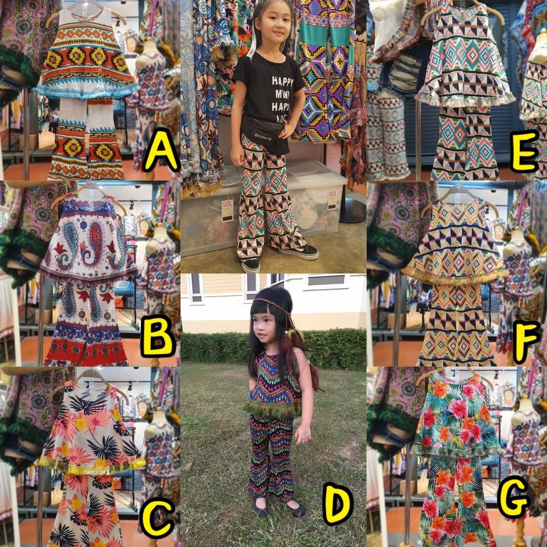 由 just1dream (刊登 ID 1372804118，圖片 1) 提交，位於 台中市 (Taichung) 的 泰國連線🇹🇭圖騰兒童套裝 (類別：嬰兒及兒童流行時尚)，說明：尺碼--L 碼 5-6 歲X1-$335 上胸圍 26"~30" 長度 16" 褲子褲腰 19"~26" 臀圍 22"~30" 長度 24" 尺碼--XL6-7 歲X1$360 上胸圍 30"~34" 長度 長度 20" 褲腰 20"~27" 臀圍 26"~32" 長度 28"。