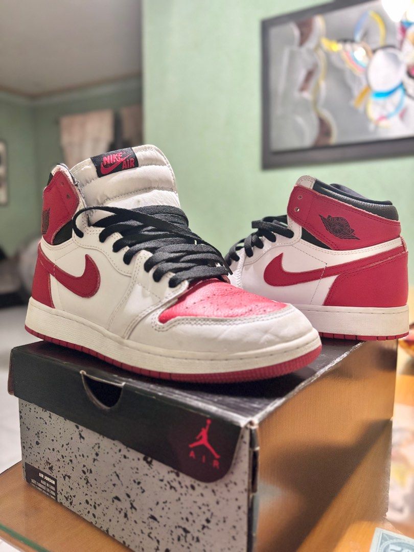 Air Jordan 1 High Heritage (Category: Sneakers & Footwear) located in Taguig. Submitted by happyceeshells (Listing ID 1372811386, Image 2). Description: pre-loved original shoes, no original box Size: US - 7Y UK - 6 EUR - 40.