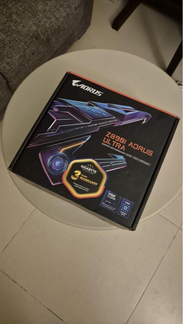 Aorus Z890i Motherboard (Category: Computer Parts) located in Taguig. Submitted by vntg.wel (Listing ID 1372847985, Image 2). Description: Helping a Friend! Brand New sealed Bought at BGC datablitz ₱23,950 Original Price w/ receipt RFS: change of mind ₱19,000 slightly negotiable for sure buyer.