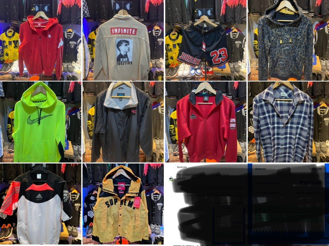 Aspack 8k fixed na lang lahat! (Category: Coats, Jackets and Outerwear) located in Cavite. Submitted by mcboutiquecollection (Listing ID 1362584663, Image 3). Description: Aspack 10k na lang lahat ng nasa pictures. Pwedeng pwede panimula ng negosyo. Bawat isa pwede benta 1k pataas. May Genuine leather na jacket na kasama pwede benta sa market ng 5k pataas. RFS: hindi na naasikaso. .
