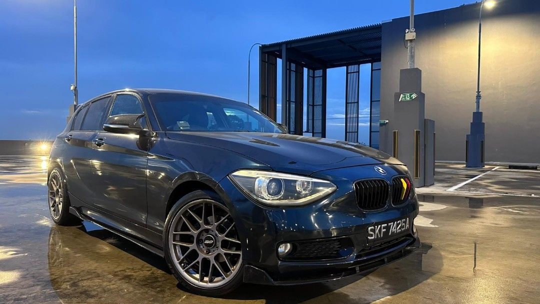BMW 116I (Category: Car Rental) located in Singapore. Submitted by economic_rental (Listing ID 1372735381, Image 1). Description: Grab, Go-Jek, Ryde and Tada Ready !!! Weeky at $450 Monthly at $2200 ( including Road tax, insurance and maintenance, replacement when vehicle breakdown.) REASON FOR RENTING!!! Cheaper than buying own car and need only short term commitment P-plate Allowed Cheapest BMW model that will give u maximum earning. 750km with