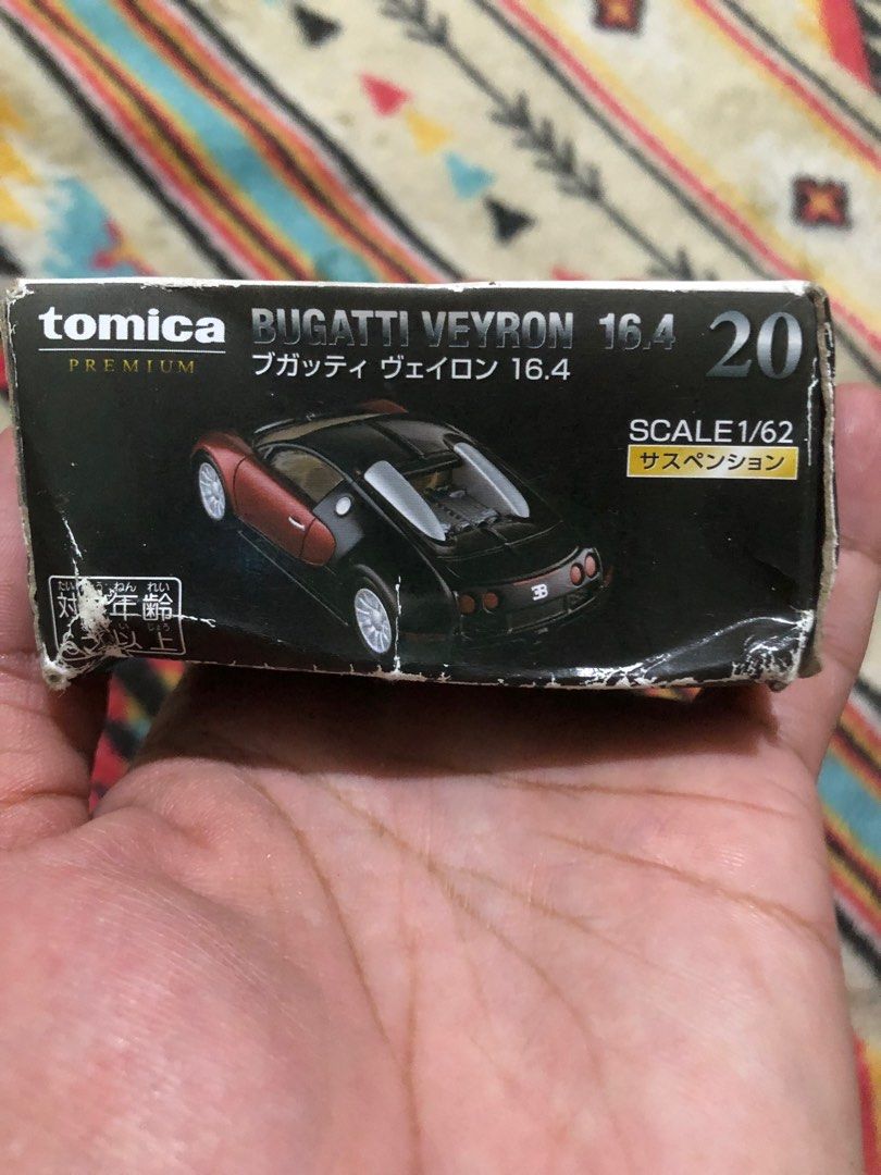 Bugatti Veyron by Takara Tomy Tomica (Category: Vehicle & Diecast Models) located in Quezon City. Submitted by markgolveo (Listing ID 1372834008, Image 3). Description: Bugatti Veyron by Takara Tomy Tomica Wears on box packaging item itself is as good as new.
