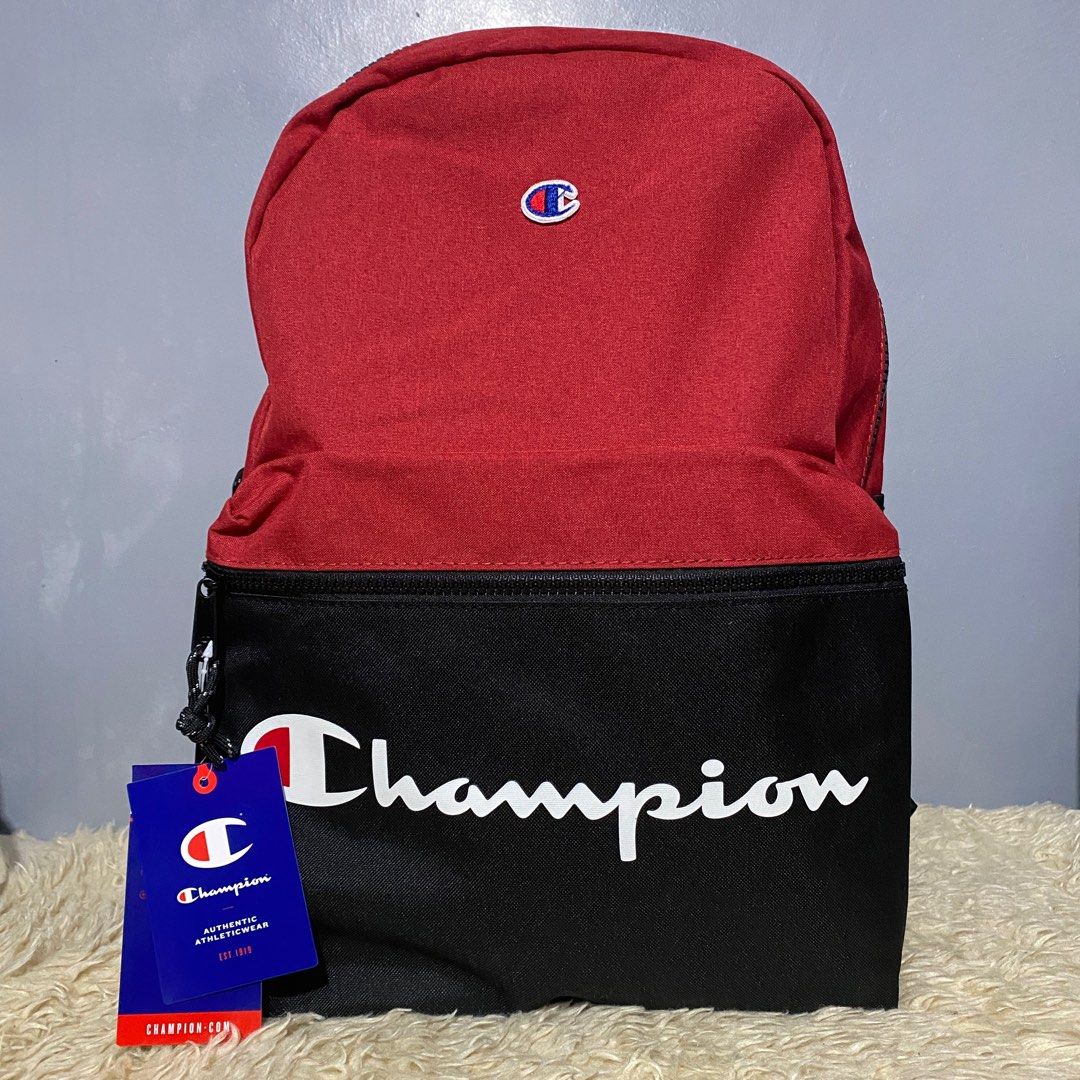 Champion Backpack (Category: Backpacks) located in General Tinio. Submitted by ubuyshoppers (Listing ID 1372803894, Image 1). Description: Size : Large ✅Bought in USA🛒🇺🇸 ✅On hand in PH🇵🇭 Location : Nueva Ecija Courier : J&T (Pay now ship out tomorrow) LBC ( By schedule).
