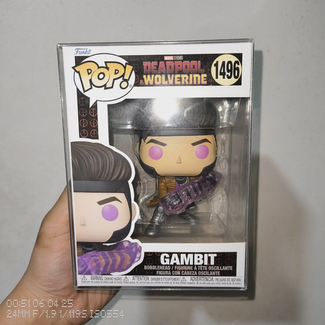 Funko Pop Gambit Channing Tatum (Category: Designer & Blind Box Toys) located in Antipolo. Submitted by burgersandburpees (Listing ID 1372840876, Image 1). Description: Funko Pop Gambit from Deadpool and Wolverine case protected from day 1 bought in Filbars RFS: impulse buy Shipping at buyer's expense..