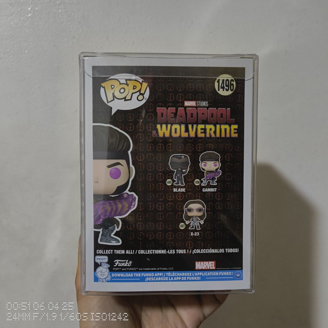 Funko Pop Gambit Channing Tatum (Category: Designer & Blind Box Toys) located in Antipolo. Submitted by burgersandburpees (Listing ID 1372840876, Image 3). Description: Funko Pop Gambit from Deadpool and Wolverine case protected from day 1 bought in Filbars RFS: impulse buy Shipping at buyer's expense..