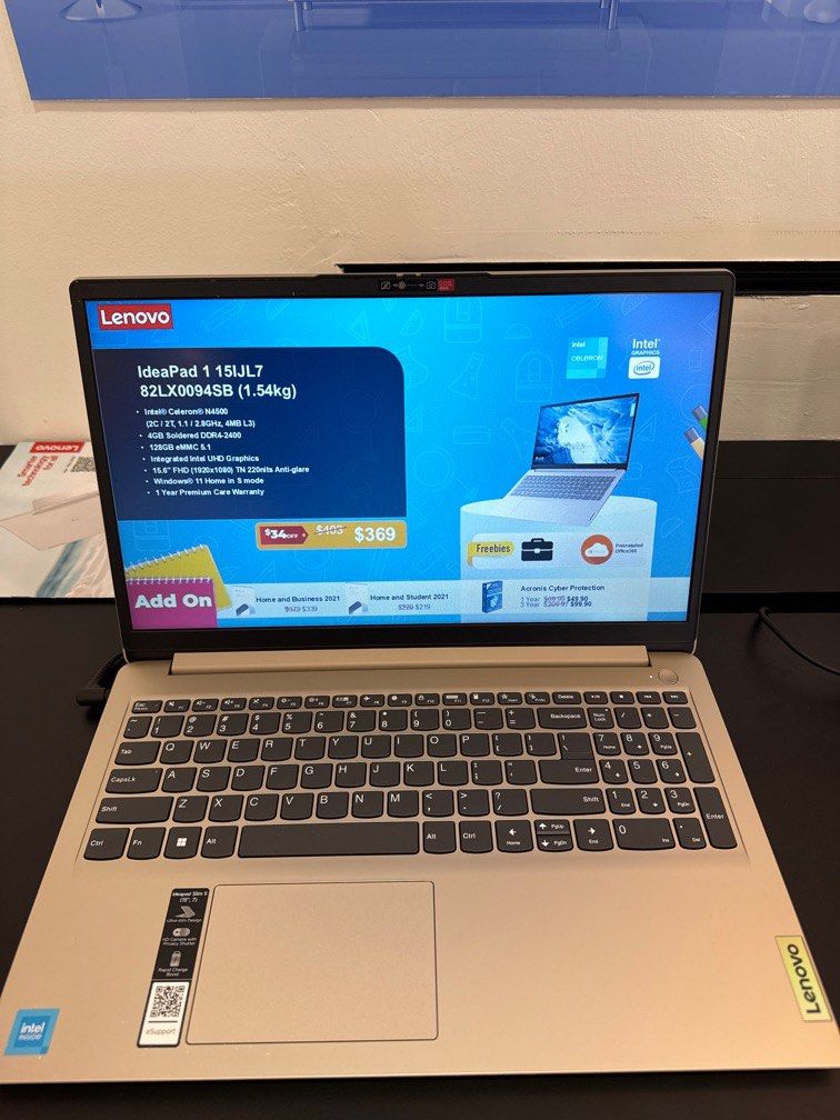Ideapad 1 15lJL7 (Category: Laptops & Notebooks) located in Singapore. Submitted by pewpewmomo (Listing ID 1372778854, Image 1). Description: brand new - clearing stock price negotiable 2 units ex stock.