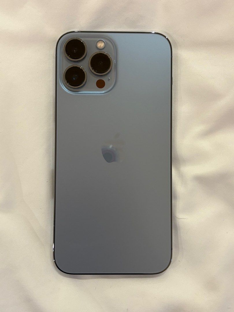 iPhone 13 Pro Max 512gb Sierra Blue (Category: iPhone 13 Series) located in Cebu City. Submitted by chocolette.wearswhat (Listing ID 1372766786, Image 1). Description: IPhone 13 Pro Max / 512gb / Sierra Blue ✅ ORIGINAL ✅ Personal use ✅ Openline ✅ NEVER repaired ✅ Battery NEVER replaced ✅ Screen NEVER replaced.
