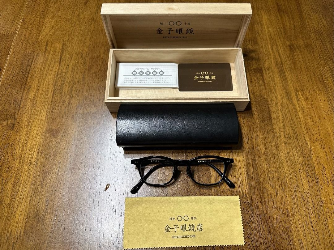 Kaneko Optical KC-11R BK Celluloid Black Glasses Frame 金子眼鏡
