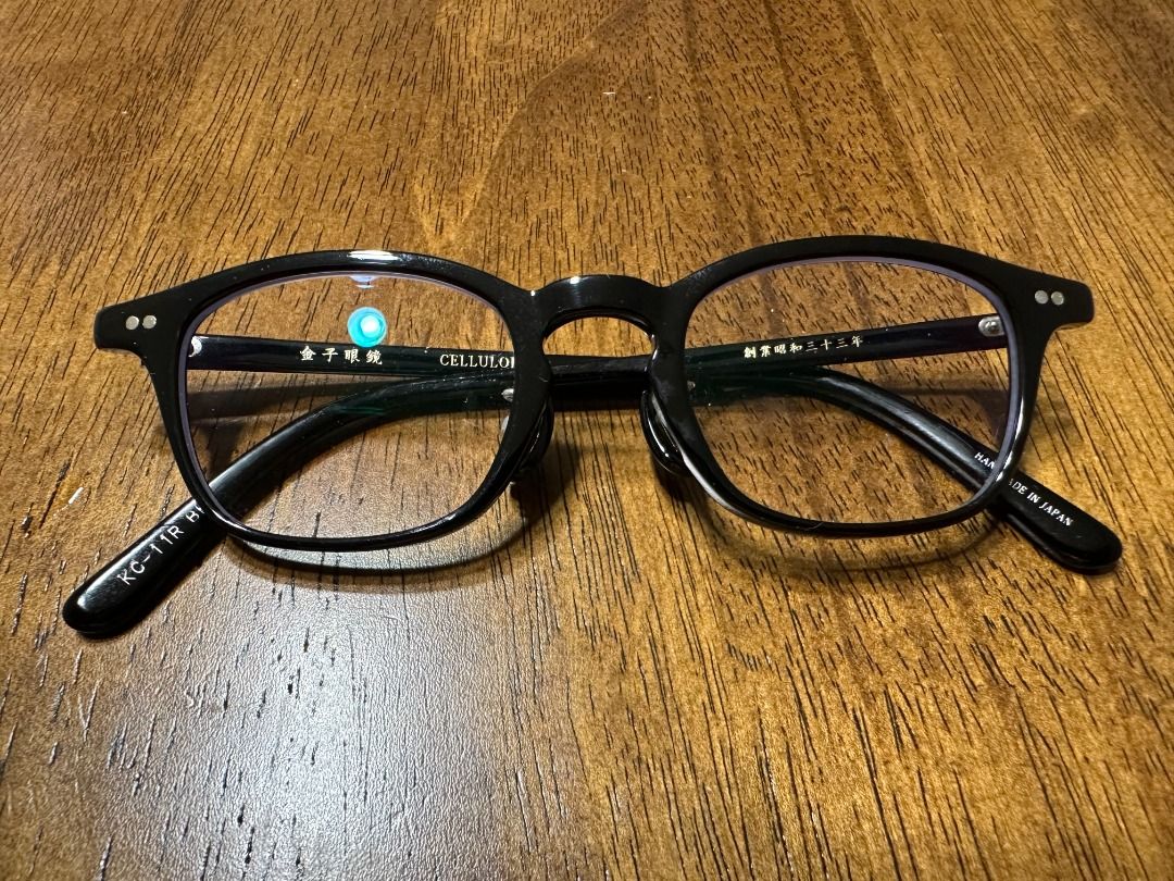 Kaneko Optical KC-11R BK Celluloid Black Glasses Frame 金子眼鏡