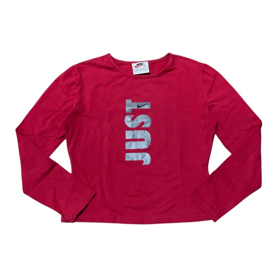 Kids Vintage Nike Just Do It (Category: Babies & Kids Fashion) located in Muntinlupa City. Submitted by bphmt (Listing ID 1372841356, Image 1). Description: Vintage Nike Just Do It Sweater Longsleeve Width : 16 Length : 18 Sleeve : 20 Size : S Issue : none Overall Condition : 9.5/10.