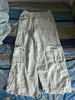 White multi-pocket jeans (L/large size)62979525520898119