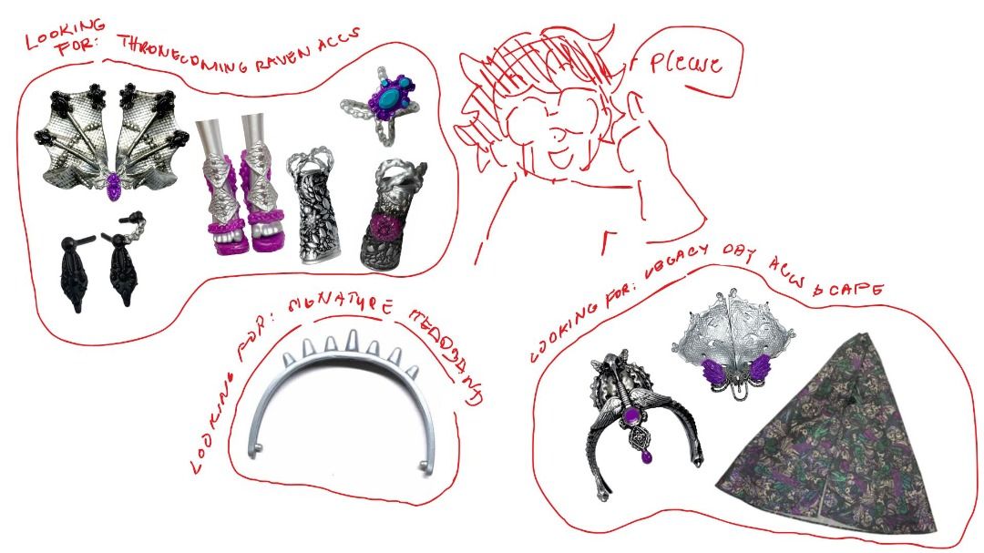 LF: Ever After High / EAH Accessories (refer to the image) (Category: Kids Toys) located in Polomolok. Submitted by sachsoup (Listing ID 1372782572, Image 1). Description: .