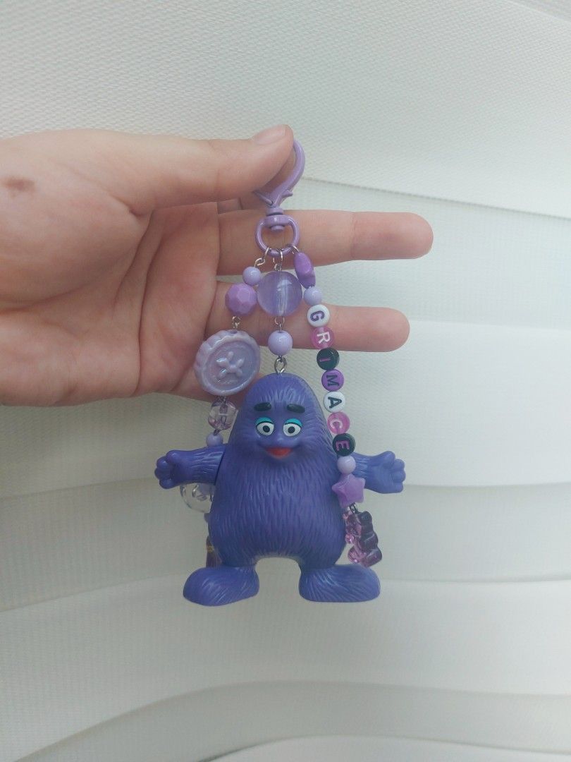 Mcdo happy meal grimace keychain, Hobbies & Toys, Stationary & Craft ...