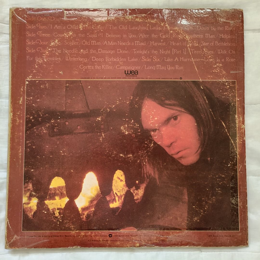 NEIL YOUNG (Decade) LP (Category: Vinyls) located in Cebu City. Submitted by timeless_treasure79 (Listing ID 1372683836, Image 2). Description: NEIL YOUNG (Decade) LP Price: 499php Genre: Folk Rock Pressing: Phil Record/Cover: VG/FG Item Code: RL.