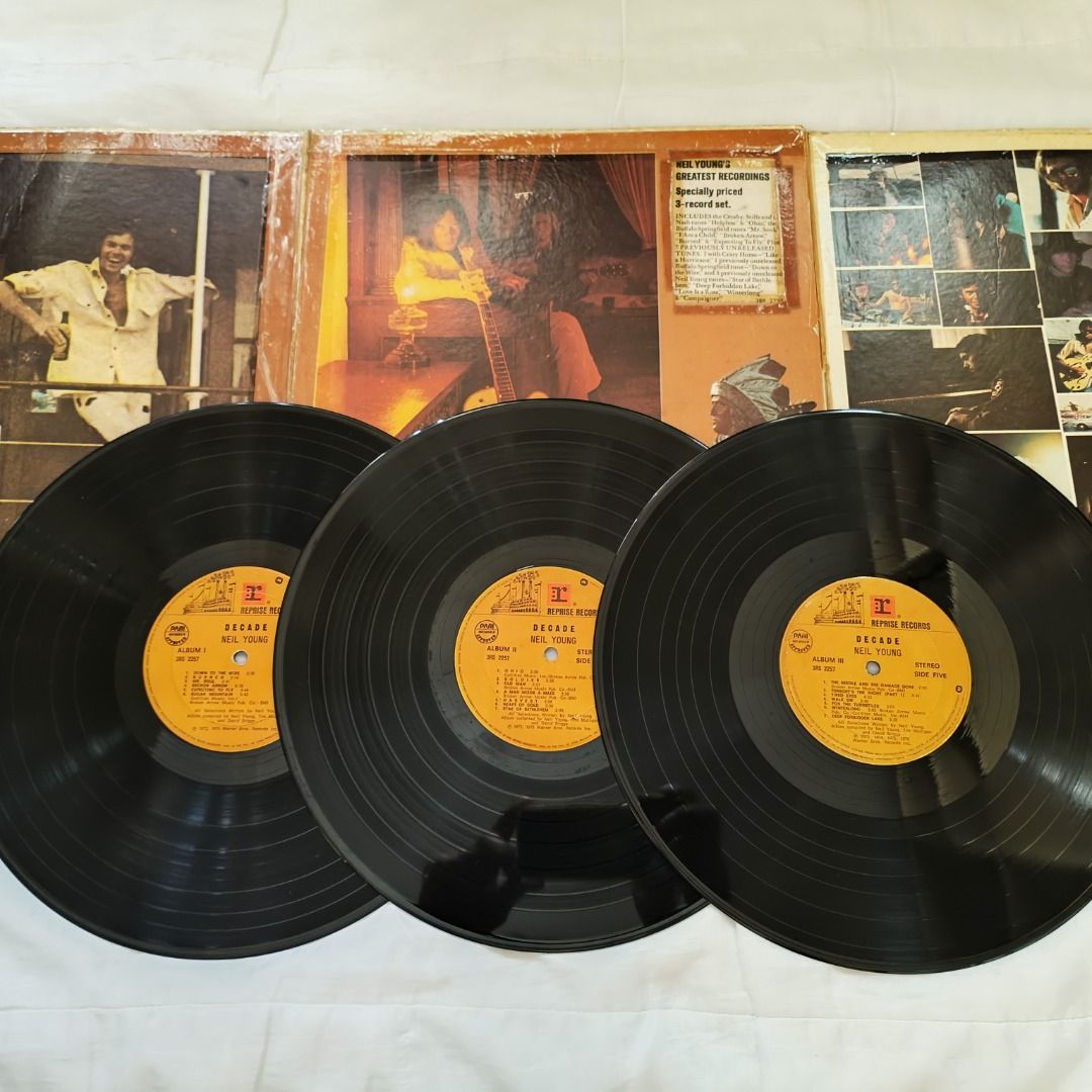 NEIL YOUNG (Decade) LP (Category: Vinyls) located in Cebu City. Submitted by timeless_treasure79 (Listing ID 1372683836, Image 3). Description: NEIL YOUNG (Decade) LP Price: 499php Genre: Folk Rock Pressing: Phil Record/Cover: VG/FG Item Code: RL.