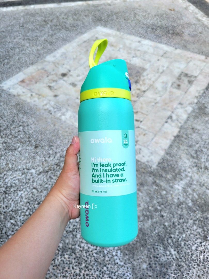 Owala 32oz FreeSip "NEON BASIL" 🌿💦 (Category: Water Bottles & Tumblers) located in Quezon City. Submitted by Kayreen (Listing ID 1372719058, Image 1). Description: • Stainless steel insulated bottle. • Leak-proof lid. • Patented FreeSip spout with a built-in straw that lets you sip or swig. • BPA , lead and Phthalate-free. • Wide opening for cleaning and adding ice. • with convenient carry loop that also doubles as a lock when closed. • Manufac