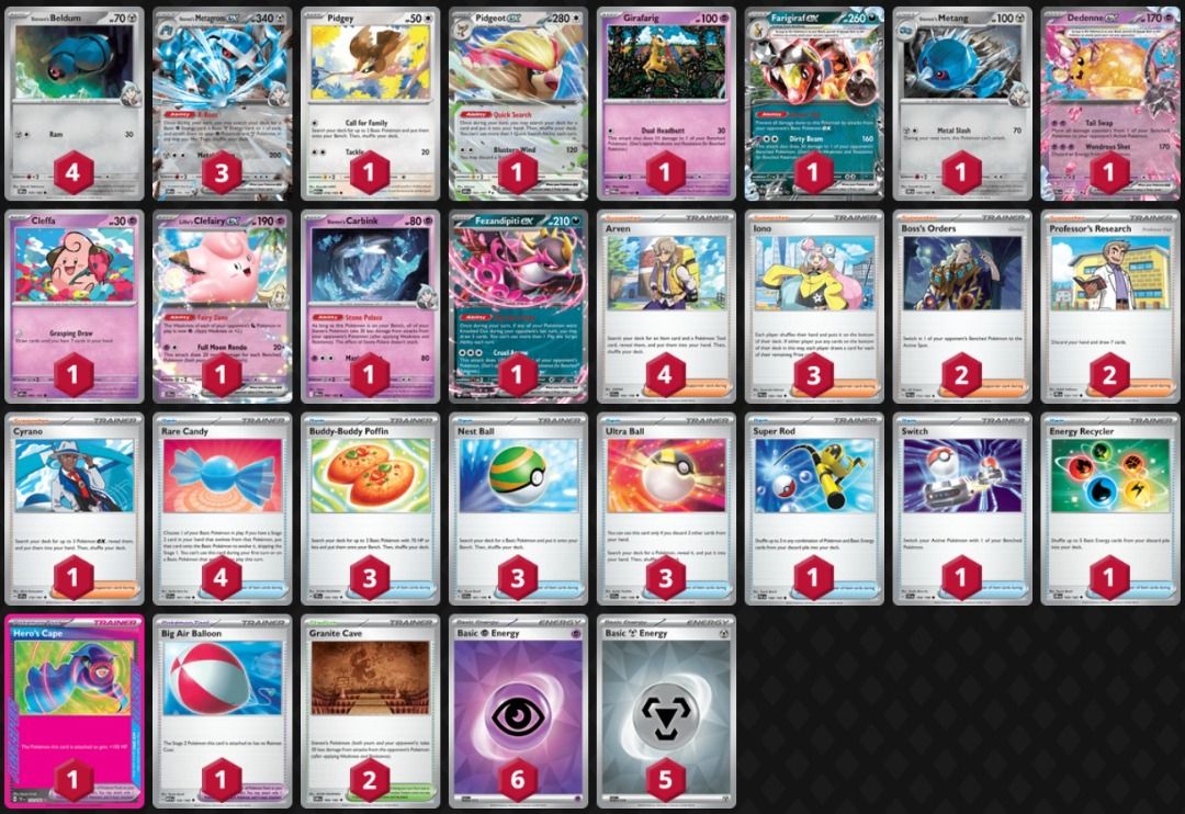 Pokemon TCG Steven's Metagross ex Pidgeot ex Deck with Dedenne ex  Technology, Hobbies & Toys, Toys & Games on Carousell