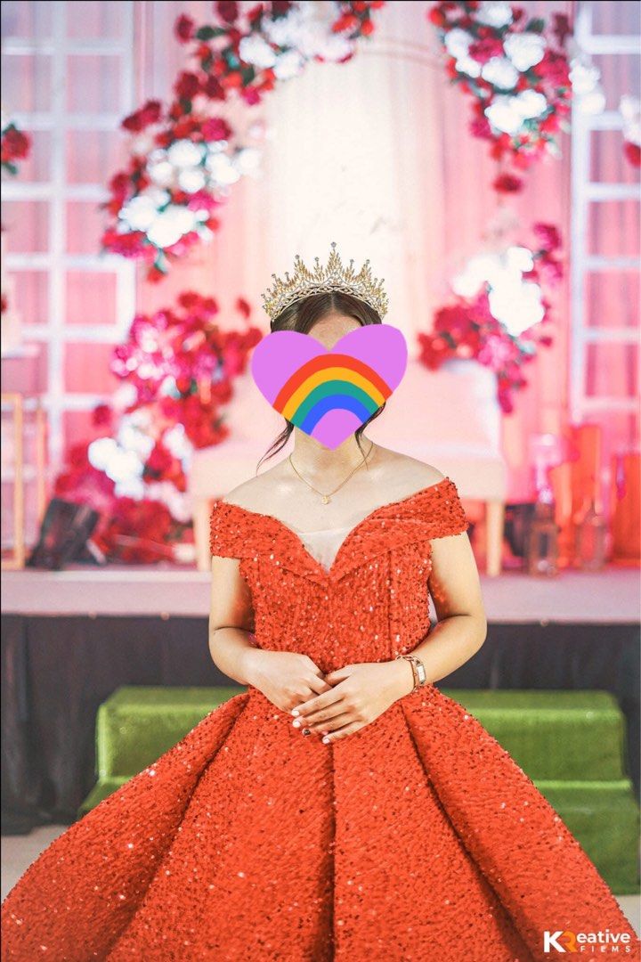 Red debut/ball gown for rent (Category: Evening dresses & gowns) located in Quezon City. Submitted by ethyl_ (Listing ID 1372839342, Image 3). Description: 1000 - Rent 3000 - Purchase Purchasing fee still slightly negotiable. Used once only. Original Price - 6,000 .