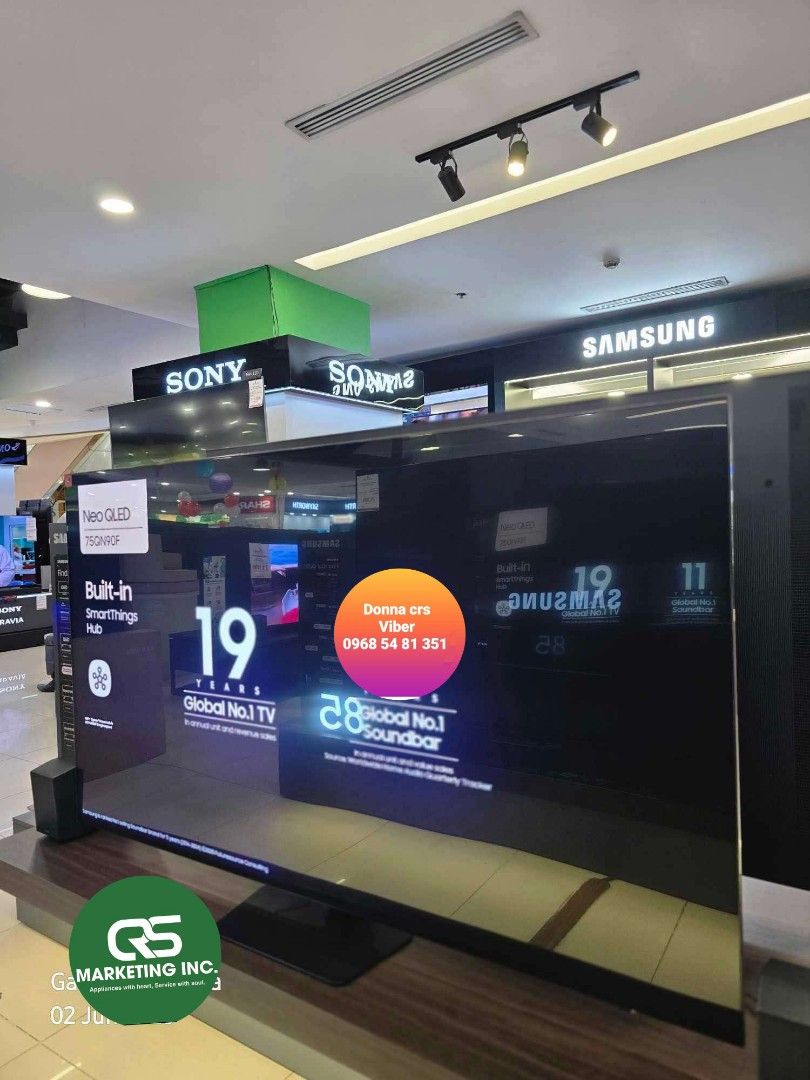 Samsung 8k NEO qled (Category: TV) located in Manila. Submitted by donnasagao03665 (Listing ID 1372799813, Image 1). Description: 💚 SAMSUNG 8K NEO QLED TV 2025 MODEL SAMSUNG 4K NEO QLED TV 2025 MODEL QN70F QN90F QN950F QN80F 💚 8K - QN950F QA65QN950F - 166,600 free s800d QA85QN950F - 330,600 free q930f 4K - QN70F QN90F QN80F QA55QN70F - 65,700 free t420 QA65QN70F - 79,800 free s800d QA50QN80F - 42,400 free t420 QA55QN90F - 91,500 free t420 QA65Q