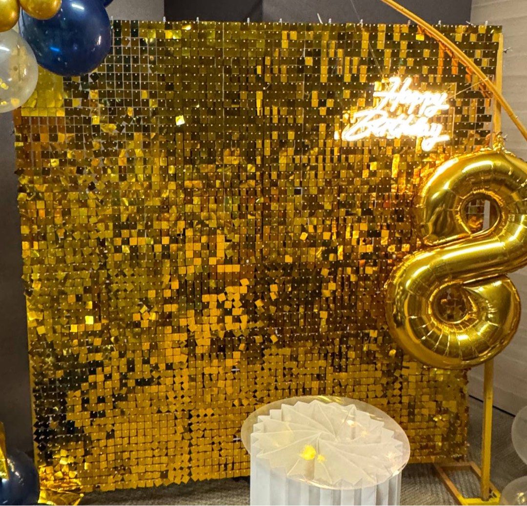 Sequin Backdrop (Category: Occasions & Party Supplies) located in Singapore. Submitted by lightandloons (Listing ID 1372843208, Image 1). Description: For Rental $50 per day Self Collect at Estuary.