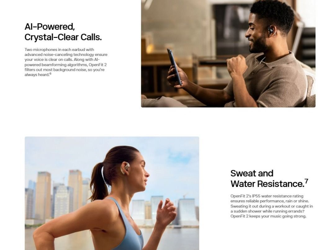 Shokz OpenFIT2 (OpenFit 2) Open-Ear Air Conduction Technology True Wireless Earbuds (Category: Earphones) located in Singapore. Submitted by jazzsecuretrading (Listing ID 1372804082, Image 2). Description: Shokz OpenFIT 2 Open-Ear Air Conduction Technology True Wireless Earbuds Black (avail), Beige (avail) # 2 Years Warranty by Shokz Singapore # Without Freebies Price: $ 249.00 With Freebies Price: $ 269.00 FREEBIE Options: Freebie Option 1 Otter
