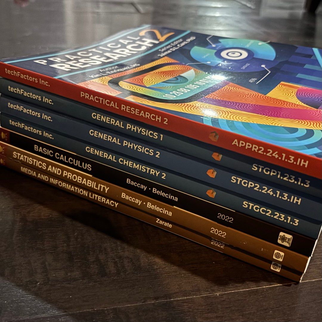 SHS Books (Category: Textbooks) located in Manila. Submitted by diariesofashopaholic (Listing ID 1372805896, Image 2). Description: ‼️all brand new! 600 each! discounts if youre buying two or more :) - General Physics 1 - General Physics 2 - General Chemistry 2 - Basic Calculus (New Edition) - Media and Information Literacy (Second Edition) - Statistics & Probability (Third Edition) .