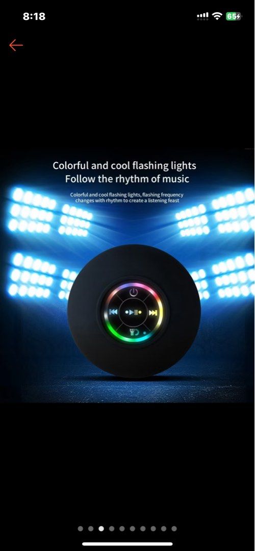 Large suction cup waterproof Bluetooth speaker light emitting waterproof bathroom Bluetooth speaker Bluetooth speaker (Category: Soundbars, Speakers & Amplifiers) located in Singapore. Submitted by theuniversalmart_sg (Listing ID 1372792799, Image 2). Description: 🔥 Must read 🔥 Cheaper and better than others FREE reliable doorstep delivery Brand new Refund will be provided immediately if unsatisfied Meet up will charge $2.00 extra. $22.00 for 1