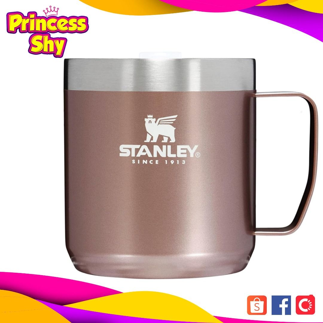 Stanley Stay Hot Camp Mug Stainless Steel Insulated Mug 12 OZ (Category: Water Bottles & Tumblers) located in San Juan City. Submitted by princessshyph (Listing ID 1372706029, Image 3). Description: Available Colors: Ash Black Rose Quartz Glow Cream Glow Green Stanley Stay Hot Camp Mug – 12 oz Classic Comfort Meets Rugged Performance The Stanley Stay Hot Camp Mug brings together timeless campfire mug style and modern thermal technology, giving yo