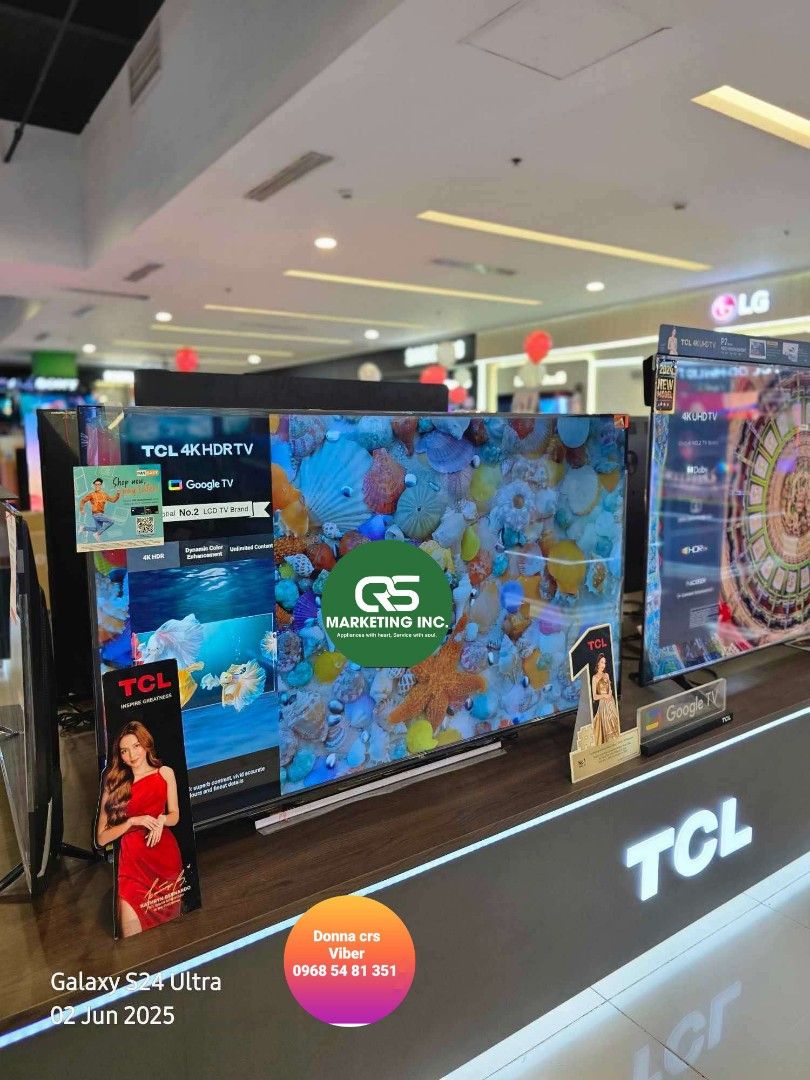 Tcl google tv (Category: TV) located in Manila. Submitted by donnasagao03665 (Listing ID 1372800324, Image 3). Description: 💚 TCL GOOGLE TV 2025 MODEL 43S5K 40S5K 32S5K QLED FHD 75P6K 4K UHD 43V6B 50V6B 55P635 65V6B 💚 FHD ANDROID TV QLED 32S5K - 10,100 40S5K - 13,100 42S5K - 14,900 4K UHD 75P6K - 41,000 4K UHD V6B 43V6B - 15,800 50V6B - 17,800 65V6B - 30,400 55P635 - 17,300 PRICE MAY CHANGE WITHOUT PRIOR NOTICE BRANDNEW AND SEALED TCL HOME SERV