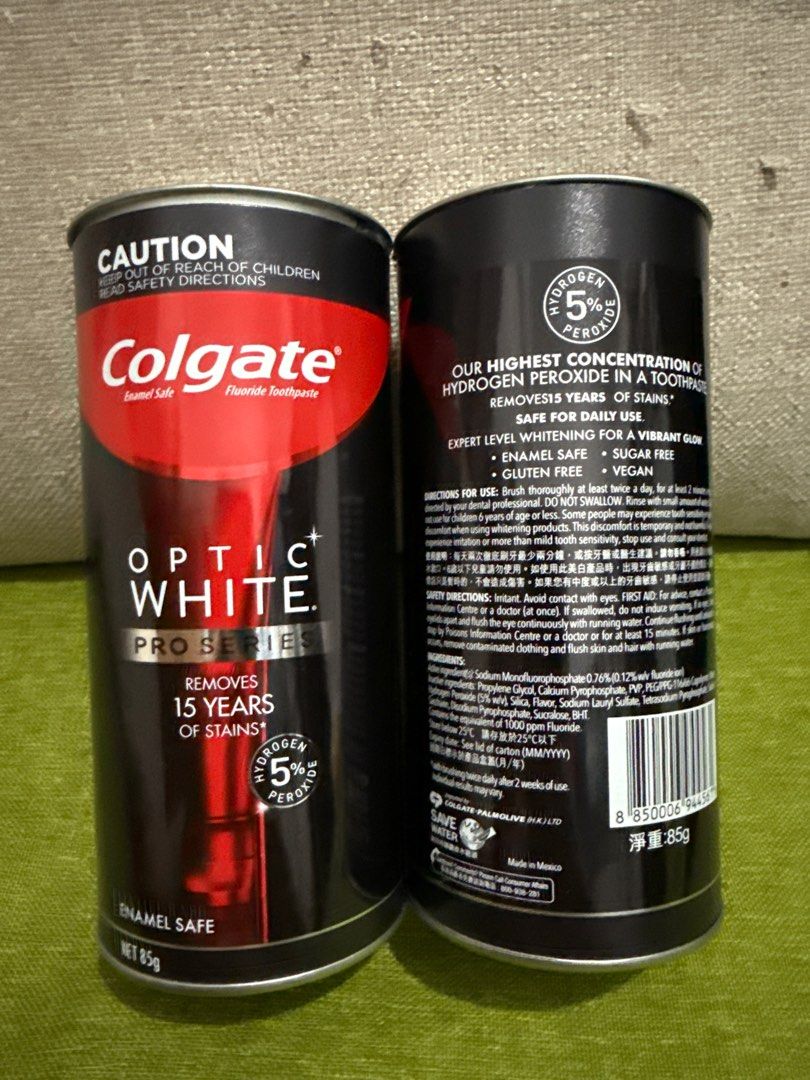（全新行貨，不議價，2026年3月到期）高露潔 optic white pro series 15years 光感白臻極深層導入擊退頑固牙漬 ...