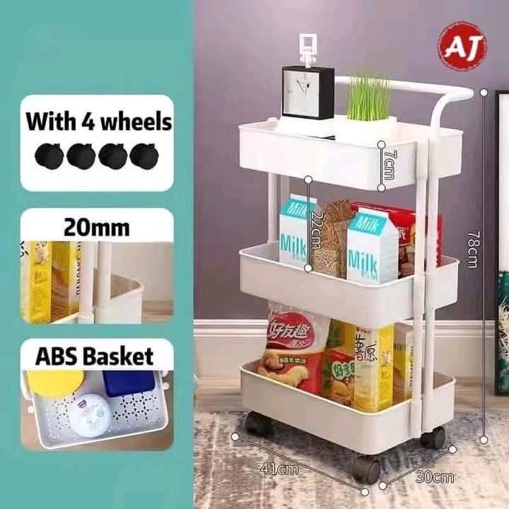 3 Tier Trolley Cart Organizer (Category: Shelves, Cabinets & Racks) located in Manila. Submitted by micoooy (Listing ID 1377923886, Image 2). Description: .