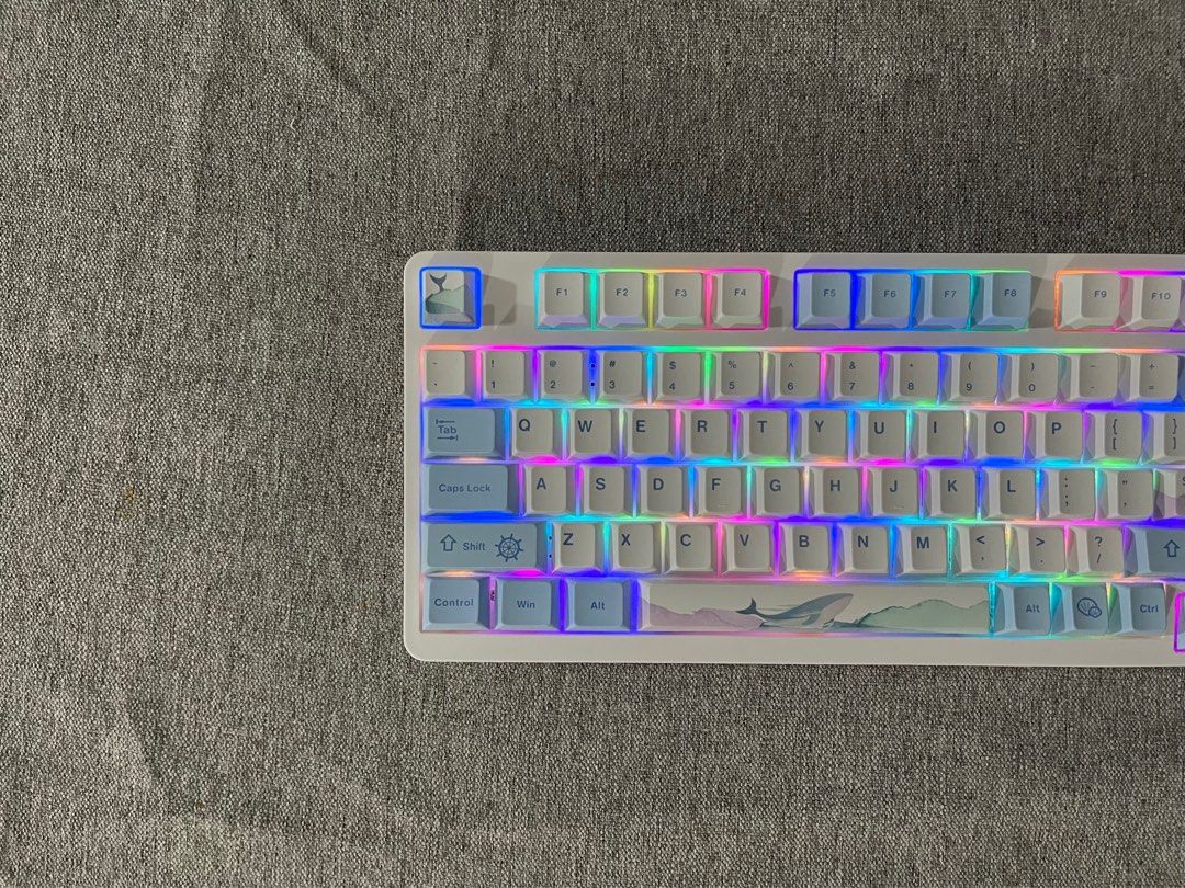 🐳 Sea Whale Wireless RGB Custom Gaming Mechanical Keyboard | 90% Layout | Red Switch | 2.4G Receiver | Bluetooth | Hot Swappable | BNIB (Category: Computer Keyboard) located in Singapore. Submitted by keeperkb (Listing ID 1377797245, Image 3). Description: Brand new no defect ***Can pm seller for another layout*** Full Keyboard Price : $72 Bare bone - CXTECH C98 Connection - Tri-mode (wired + wireless) 6000mAh built-in lithium battery Default sw