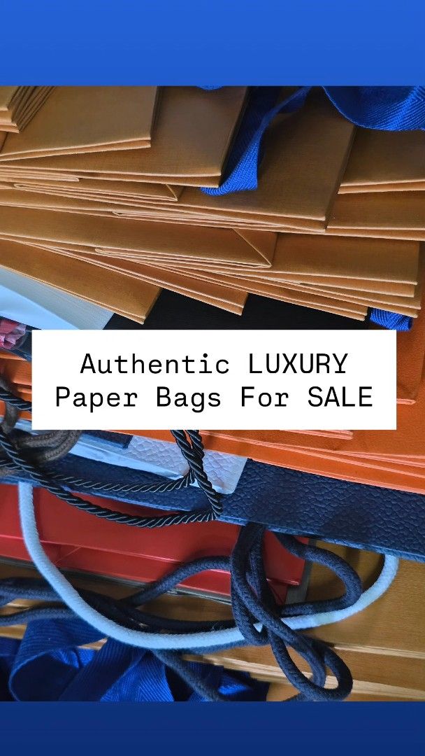 Authentic LUXURY Paper Bags & Boxes from JAPAN (Category: Luxury Accessories) located in Mandaluyong City. Submitted by luxprelovedbagsparadise (Listing ID 1377787440, Image 3). Description: Various Paper Bags & Boxes Available for SALE Different Sizes and Brands are AVAILABLE PRICE VARIES on Size/Condition/Brand ✔️ Open for BULK or Single Purchase ✔️ 👌 Discounts AVAILABLE for WHOLESALE purchase 👌 Hermes, Louis Vuitton, Dior, Bottega Veneta, Gu