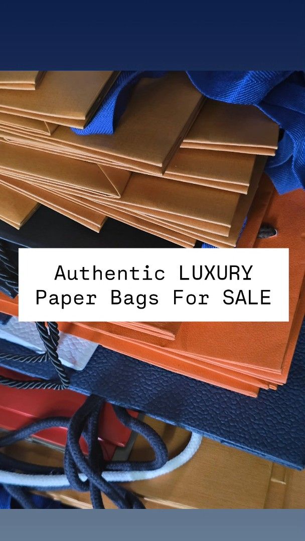 Authentic LUXURY Paper Bags & Boxes from JAPAN (Category: Luxury Accessories) located in Mandaluyong City. Submitted by luxprelovedbagsparadise (Listing ID 1377787440, Image 1). Description: Various Paper Bags & Boxes Available for SALE Different Sizes and Brands are AVAILABLE PRICE VARIES on Size/Condition/Brand ✔️ Open for BULK or Single Purchase ✔️ 👌 Discounts AVAILABLE for WHOLESALE purchase 👌 Hermes, Louis Vuitton, Dior, Bottega Veneta, Gu