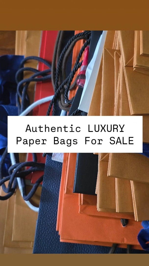 Authentic LUXURY Paper Bags & Boxes from JAPAN (Category: Luxury Accessories) located in Mandaluyong City. Submitted by luxprelovedbagsparadise (Listing ID 1377787440, Image 2). Description: Various Paper Bags & Boxes Available for SALE Different Sizes and Brands are AVAILABLE PRICE VARIES on Size/Condition/Brand ✔️ Open for BULK or Single Purchase ✔️ 👌 Discounts AVAILABLE for WHOLESALE purchase 👌 Hermes, Louis Vuitton, Dior, Bottega Veneta, Gu