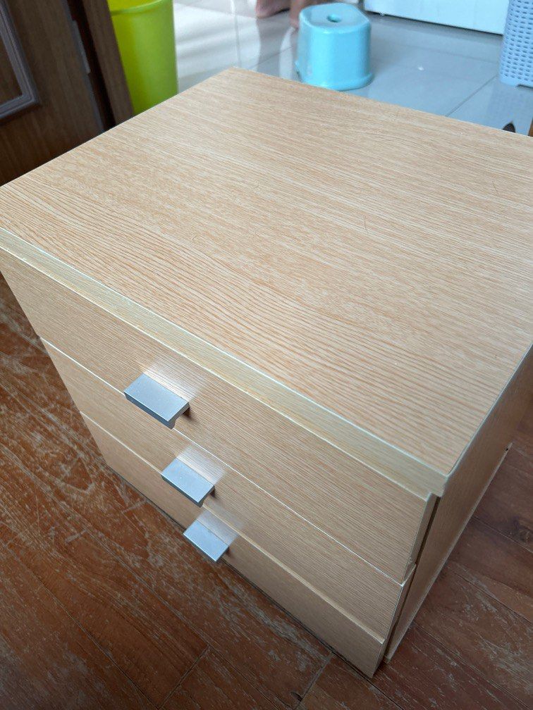Bedside table with dressing functions