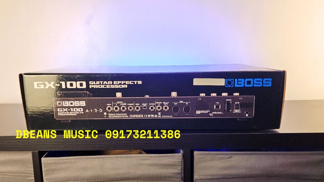 BOSS GX-100 GUITAR EFFECTS PROCESSOR w/ FREE SCREEN GUARD (Category: Musical Instruments) located in Las Pinas. Submitted by dbeansmusic (Listing ID 1376378907, Image 2). Description: ✔️ FOR SALE ONLY: BOSS GX-100 GUITAR EFFECTS PROCESSOR w/ FREE SCREEN GUARD ✔️ DETAILS: - Brand new unit. - Comes w/ free Screen Guard ✔️ FEATURES: - Fusing advanced BOSS tone technologies into a sleek, ultra-modern hardware design, the inspiring GX-100 delivers top