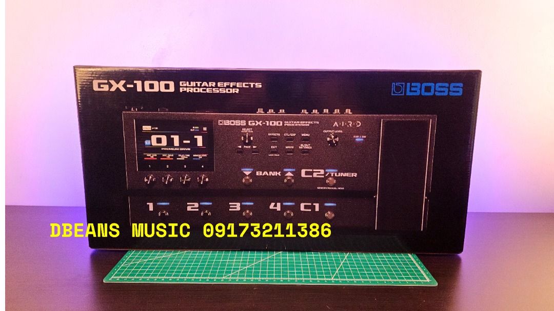 BOSS GX-100 GUITAR EFFECTS PROCESSOR w/ FREE SCREEN GUARD (Category: Musical Instruments) located in Las Pinas. Submitted by dbeansmusic (Listing ID 1376378907, Image 1). Description: ✔️ FOR SALE ONLY: BOSS GX-100 GUITAR EFFECTS PROCESSOR w/ FREE SCREEN GUARD ✔️ DETAILS: - Brand new unit. - Comes w/ free Screen Guard ✔️ FEATURES: - Fusing advanced BOSS tone technologies into a sleek, ultra-modern hardware design, the inspiring GX-100 delivers top