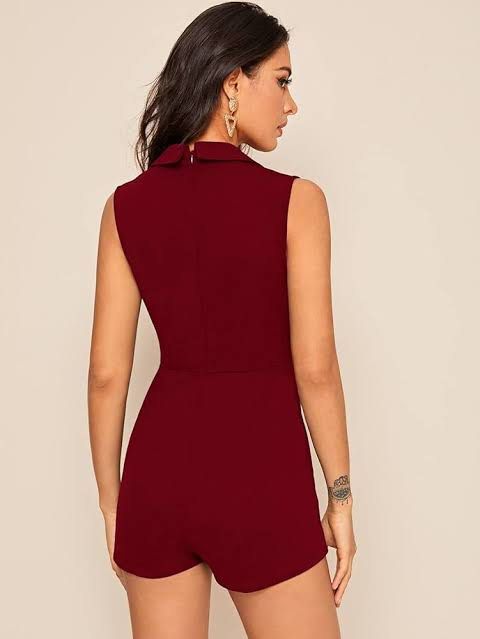 Burgundy Red Blazer Skort Romper (Category: Dresses) located in Las Pinas. Submitted by henlins (Listing ID 1377805036, Image 2). Description: Burgundy Red Blazer Skort Romper - Like new, haven't worn outside - No when worns - Best fits size XS-S MOP: GCash MOD: Lalamove or J&T.