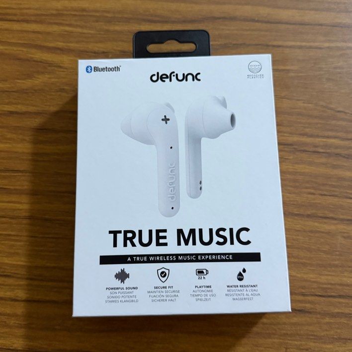Defunc True Music Wireless Earbuds (Category: Earphones) located in Singapore. Submitted by jollywanker (Listing ID 1377880135, Image 1). Description: BNIB RTP: $99.90 tags: Bluetooth, earpiece, headphone, water resistant, airpods, charging case, microphone, headset, earphones, hear, listen, earplugs, authentic, usbc.