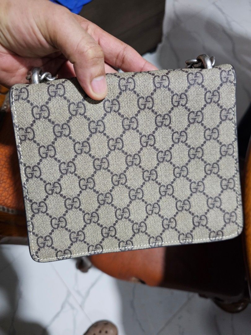 Dionysus Supreme chain (Category: Luxury Bags & Wallets) located in Tagbilaran City. Submitted by lugarpogi (Listing ID 1377796186, Image 2). Description: Gucci 400249 Dionysus Supreme. chain small shoulder bag coded.