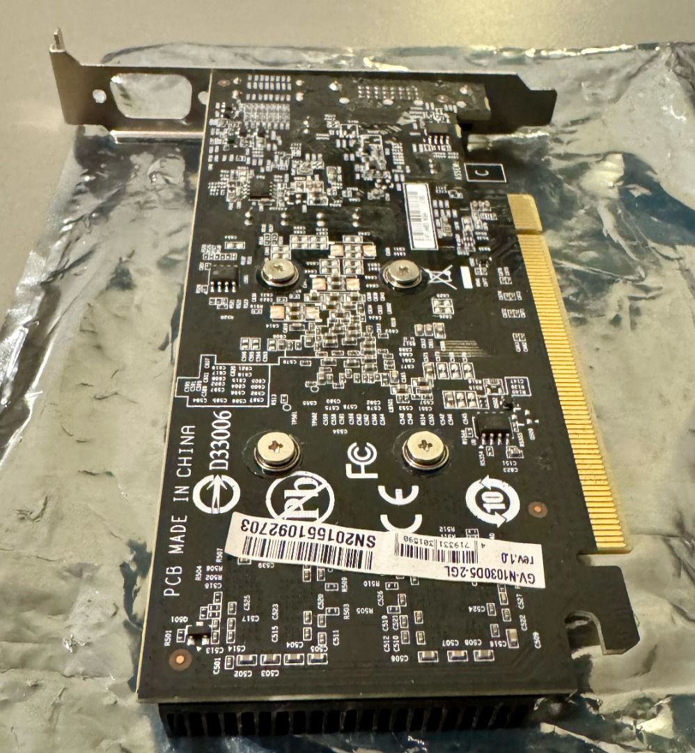 Gigabyte GT 1030 Low Profile 2G Graphics Card GPU63223792893441111
