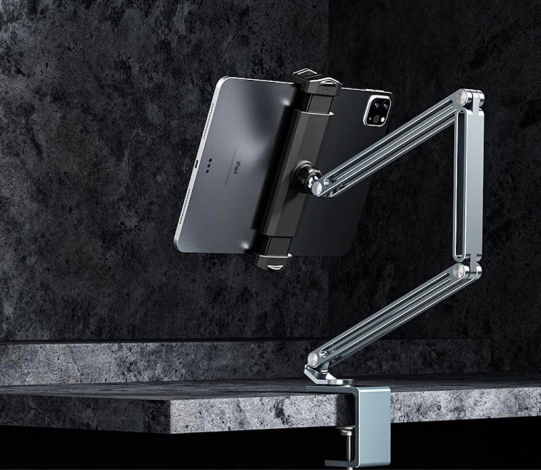 iPad / iPhone holder (Category: Laptop Bags & Sleeves) located in Singapore. Submitted by livingsustainably (Listing ID 1377863341, Image 2). Description: (High Quality - Aluminium Alloy) 360° Gooseneck Tablet & Phone Holder Stand Pick up only!.