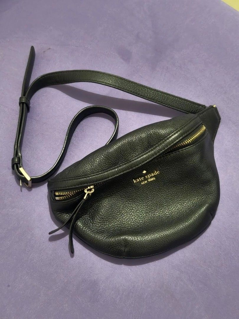 Authentic Kate Spade Jackson Belt Bag - Black Pebble Leather (Category: Cross-body Bags) located in Makati City. Submitted by yenpreloveditems (Listing ID 1377861941, Image 2). Description: Kate Spade Jackson Belt Bag – Black Pebble Leather 📍 Bought in Japan 👜 Rarely used – excellent condition, still looks brand new Stylish and functional belt bag in classic black pebble leather. Can be worn around the waist or as a crossbody for hands-free con
