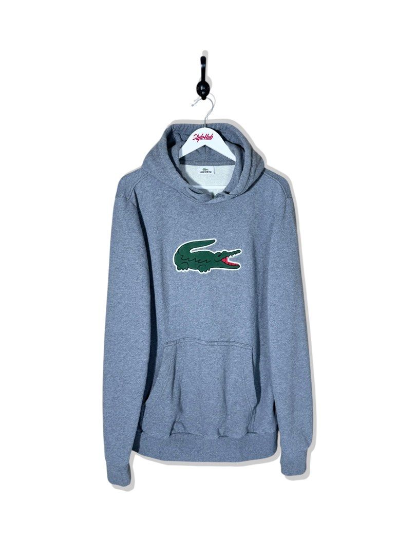 Lacoste big logo pullover (Category: Coats, Jackets and Outerwear) located in Cebu City. Submitted by stylehub_ (Listing ID 1377918375, Image 1). Description: L c ò s t e big logo pullover hoodie Large Width: 23 Length: 29 Condition: pristine Color rate: 9.8/10 .